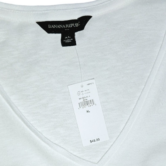 NWT Banana Republic Factory Trapunto Top White size XL - Picture 6 of 6